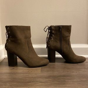 New Forever 21 Olive Green Ankle Boots